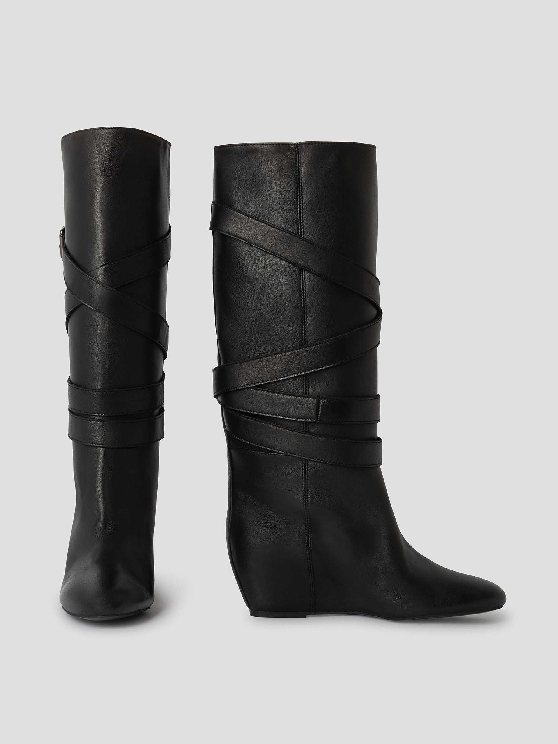 Buckle Wedge Boot