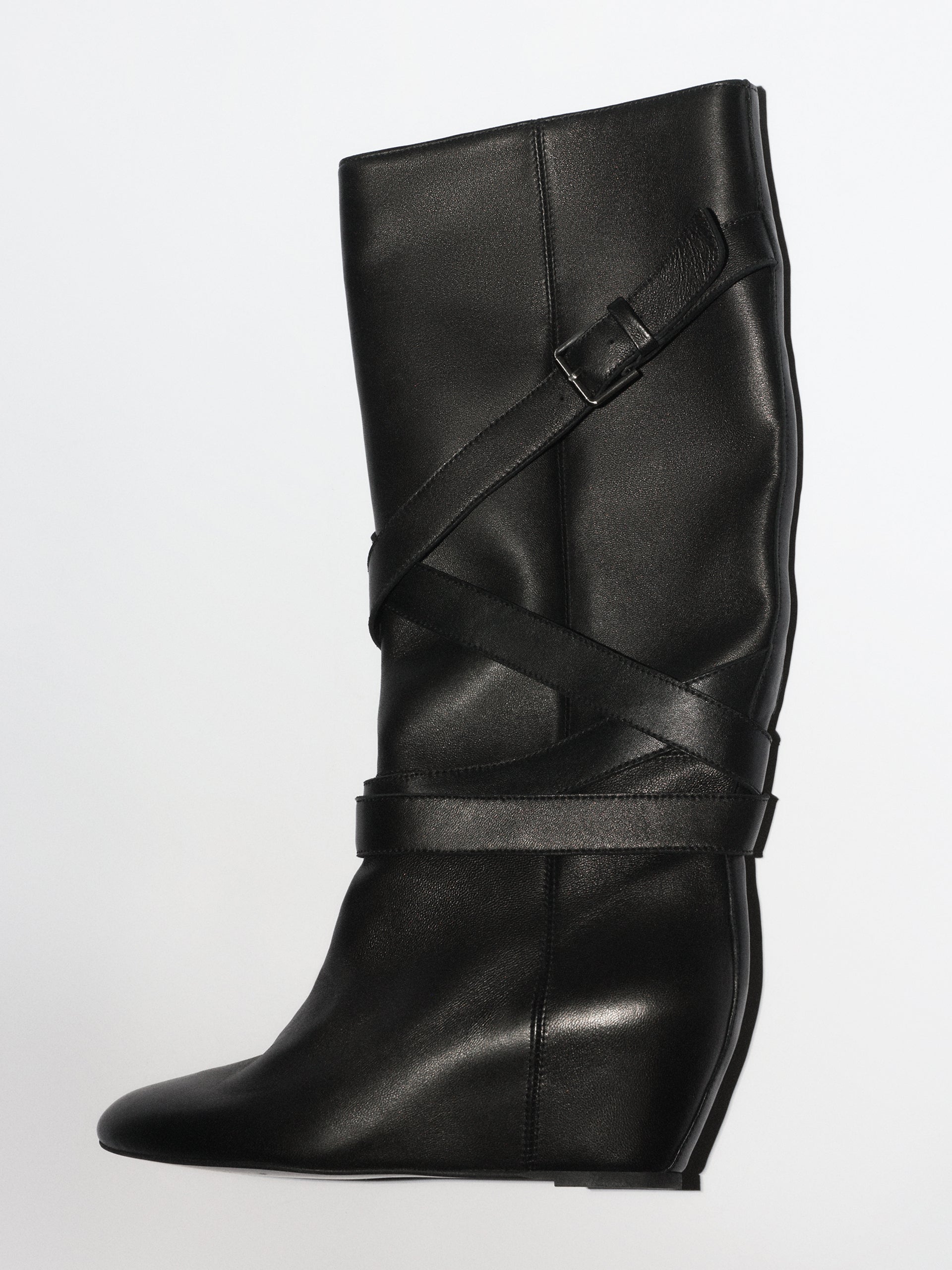 Buckle Wedge Boot